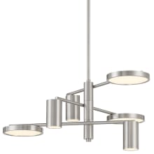 Swivel 29" Wide LED Abstract Chandelier