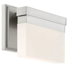 Skinny Single Light 8" Wide Integrated LED Bathroom Sconce with Frosted Glass Diffuser