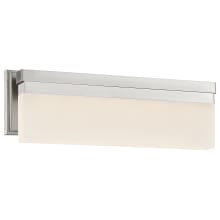 Skinny Single Light 17" Wide Integrated LED Bath Bar with Frosted Glass Diffuser