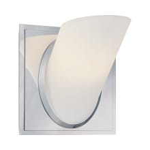 Angle Single Light 5" Wide Bathroom Sconce with Etched Opal Shade