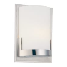 Convex Single Light 5" Wide Bathroom Sconce with Etched Opal Shade - ADA Compliant