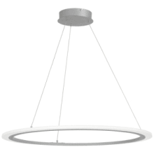 Discovery 32" Wide Integrated LED Ring Chandelier with Acrylic Shade