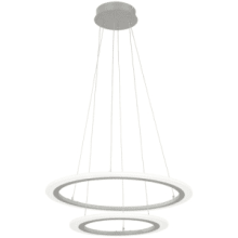 Discovery 24" Wide Integrated LED Ring Chandelier with Acrylic Shades