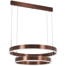 Rendezvous 31-1/2" Wide Integrated LED Ring Chandelier with Acrylic Shades