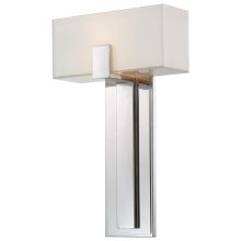1 Light 16.5" Tall ADA Compliant Wall Sconce with Rectangular Shade from the On the Square Collection