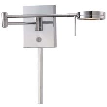 1 Light 6.25" Height LED Plug In Wall Sconce in Chrome with Round Shade from the George's Reading Room Collection