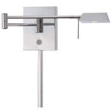 1 Light 6.25" Height LED Plug In Wall Sconce in Chrome with Pyramid Shade from the George's Reading Room Collection
