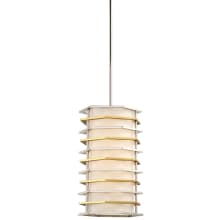 Levels 10" Wide Integrated LED Mini Pendant with Pure White Fabric Shade