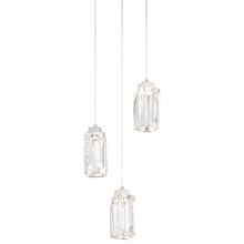 Putnam Place 3 Light 21" Wide Integrated LED Multi Light Pendant with Clear Glass Shades