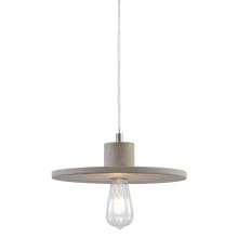 Sima 1 Light 12" Wide Pendant with Natural Cement Shade