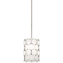 Missing Link 1 Light 7" Wide Pendant with White Linen Shade