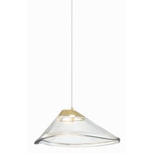 Sneer 10" Wide Integrated LED Mini Pendant with Tinted Pressed Glass
