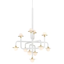 Tubular 11 Light 29" Wide Abstract Chandelier with LED Bulbs Included
