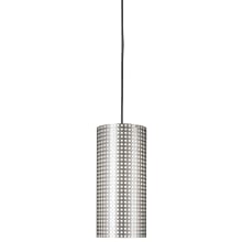 Grid 1 Light 6" Wide Mini Pendant with Perforated Steel Cylinder Shade