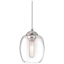 Bubble 1 Light 6" Wide Convertible Mini Pendant / Wall Sconce with Clear Glass