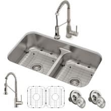Kitchen Combo Set with 32-inch 16 Gauge Undermount Kitchen Sink and Bolden Kitchen Faucet