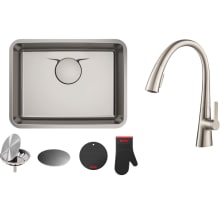 Kitchen Combo - Dex 32-7/8" Undermount Single Basin Sink with Nolen Pull-Down Spray Kitchen Faucet