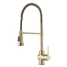 Britt Pull-Down Spray Kitchen Faucet with 3 Function Sprayer and High Arc Spout - Escutcheon Included