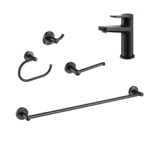 Indy 1.2 GPM Single Hole Bathroom Faucet Package with Bath Hardware