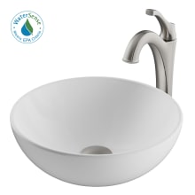 Elavo and Arlo 13-11/16" Vitreous China Vessel Bathroom Sink with 1.2 GPM Deck Mounted Bathroom Faucet
