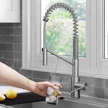 Oletto 1.8 GPM Single Hole Pre-Rinse Kitchen Faucet with Integrated Filter Faucet and 2-Stage Filtration System