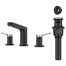Indy 1.2 GPM Widespread Bathroom Faucet with Pop-Up Drain Assembly and Overflow Cap