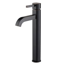 Single Hole Vessel Bathroom Faucet from the Ramus Collection Less Drain Assembly