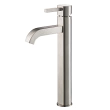 Single Hole Vessel Bathroom Faucet from the Ramus Collection Less Drain Assembly