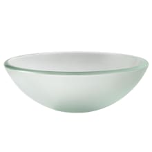 14" Frosted Glass Vessel Bathroom Sink Only