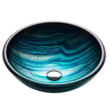 17" Ladon Glass Vessel Bathroom Sink Only