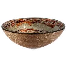 Copper 16-1/2" Ares Glass Vessel Bathroom Sink Only