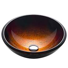 Copper 17" Mercury Glass Vessel Bathroom Sink Only