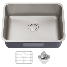 Dex 25" Undermount Single Basin 16 Gauge Stainless Steel Kitchen Sink