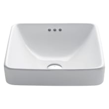 Elavo 16-1/4" Vitreous China Drop In Bathroom Sink with Overflow