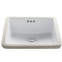 Elavo 17" Vitreous China Undermount Bathroom Sink with Overflow
