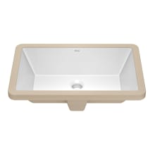 Elavo 21-1/8" Rectangular Vitreous China Undermount Bathroom Sink with Overflow