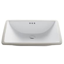 Elavo 23-1/4" Ceramic Undermount Bathroom Sink with Overflow
