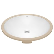 Elavo 19-1/4" Oval Vitreous China Undermount Bathroom Sink with Overflow