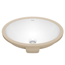 Elavo 16-3/4" Oval Vitreous China Undermount Bathroom Sink with Overflow