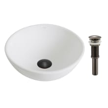 Elavo 13-11/16" Vitreous China Vessel Bathroom Sink - Pop-up Drain Assembly Included