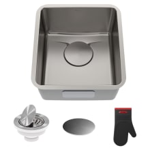 Dex 17" Single Basin 16 Gauge Stainless Steel Kitchen Sink for Undermount Installations with DrainAssure™, VersiDrain™, and NoiseDefend™