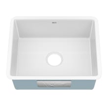 Pintura 21" Undermount Porcelain Enameled Steel Single Bowl Kitchen Sink - Glossy