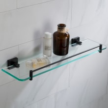 Ventus 20" Brass and Glass Bathroom Shelf