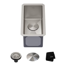 Standart PRO 9-1/2" Undermount Single Basin Stainless Steel Kitchen Sink with Basket Strainer