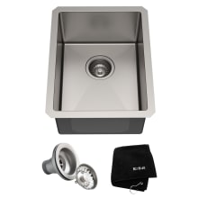 Standart PRO 14" Undermount Single Basin Stainless Steel Kitchen Sink - Includes Drain Assembly and Kitchen Towel
