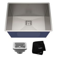 Pax 24" Single Basin 18 Gauge Stainless Steel Kitchen Sink for Undermount Installations with NoiseDefend Technology and Pax Zero-Radius Corners