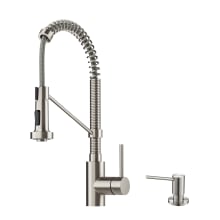 Bolden 1.8 GPM Single Hole Pre-Rinse Pull Out Kitchen Faucet - Includes Soap Dispenser