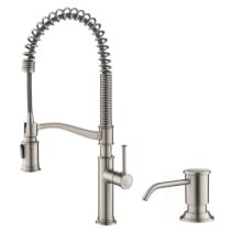 Sellette 1.8 GPM Single Hole Pre-Rinse Pull Out Kitchen Faucet - Includes Soap Dispenser