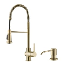 Britt 1.8 GPM Single Hole Faucet - Includes Soap Dispenser, and Escutcheon