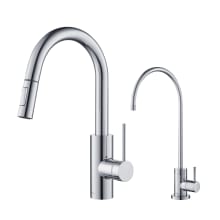 Oletto 1.75 GPM Single Hole Pull-Down Faucet and Water Filter Faucet Combo - Less Filter System